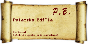 Palaczka Béla névjegykártya
